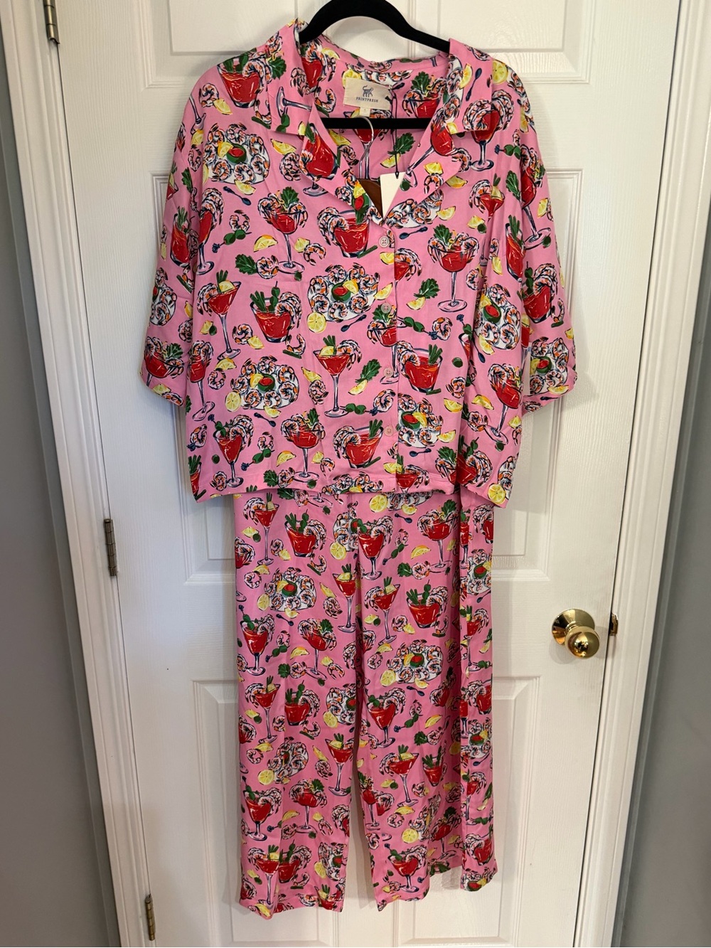 Printfresh Shrimp Cocktail Print Pajama Set